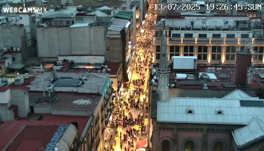 Mexio City, Avenida Francisco I. Madero Avenue  Live Cam - Centro, Ciudad de Mexico, Mexico