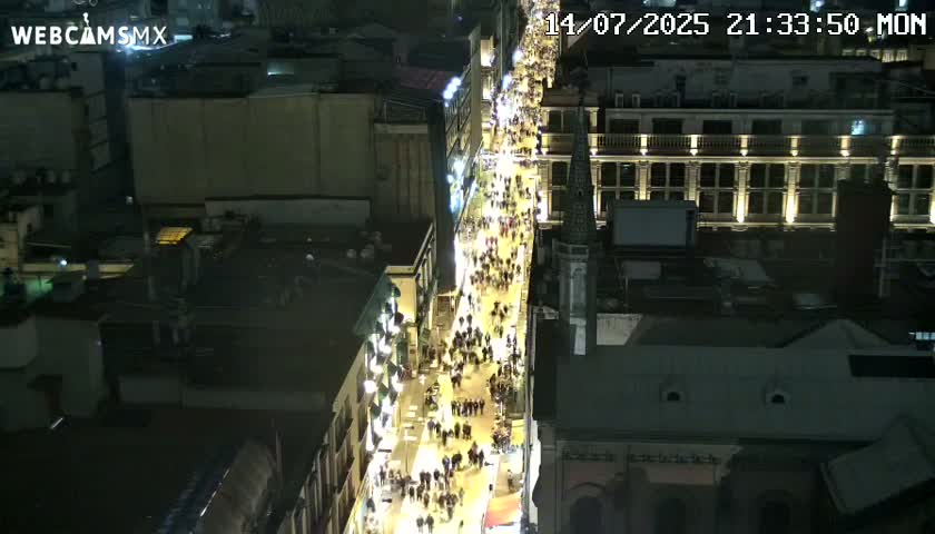 Mexio City, Avenida Francisco I. Madero Avenue  Live Cam - Centro, Ciudad de Mexico, Mexico