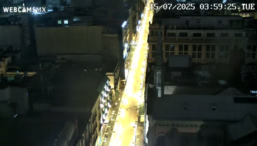 Mexio City, Avenida Francisco I. Madero Avenue  Live Cam - Centro, Ciudad de Mexico, Mexico