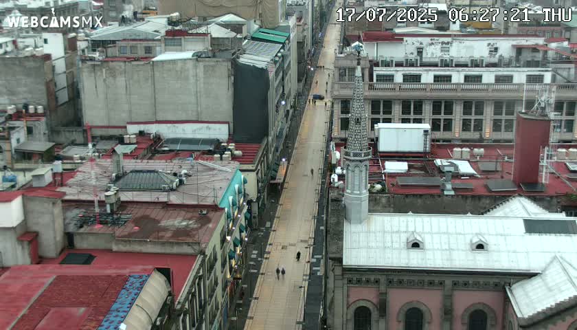 Mexio City, Avenida Francisco I. Madero Avenue  Live Cam - Centro, Ciudad de Mexico, Mexico