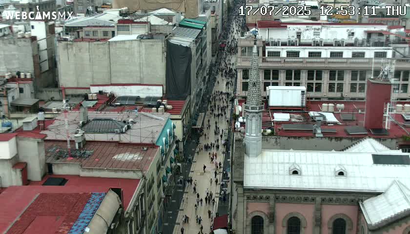 Mexio City, Avenida Francisco I. Madero Avenue  Live Cam - Centro, Ciudad de Mexico, Mexico