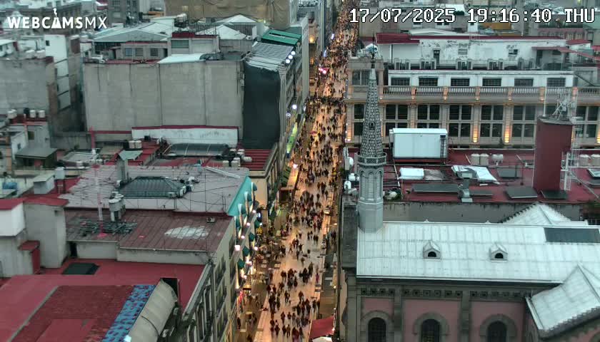 Mexio City, Avenida Francisco I. Madero Avenue  Live Cam - Centro, Ciudad de Mexico, Mexico