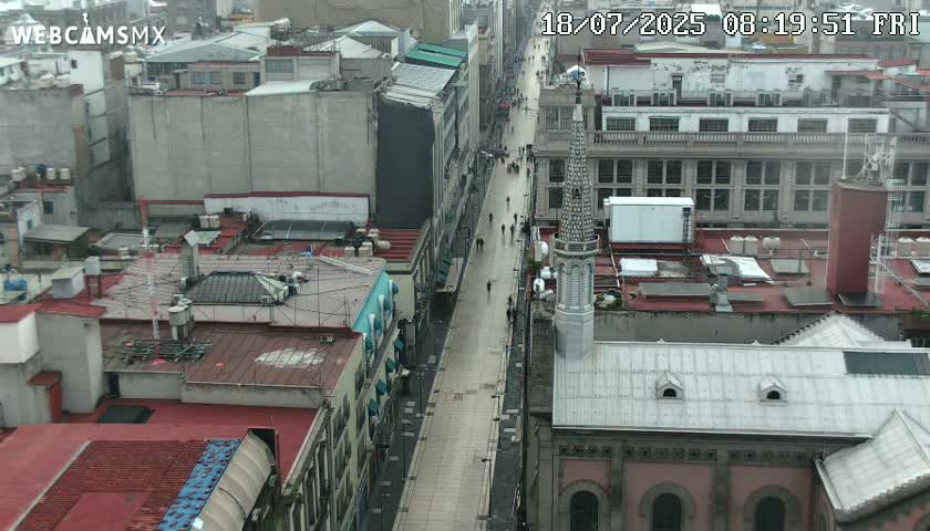 Mexio City, Avenida Francisco I. Madero Avenue  Live Cam - Centro, Ciudad de Mexico, Mexico