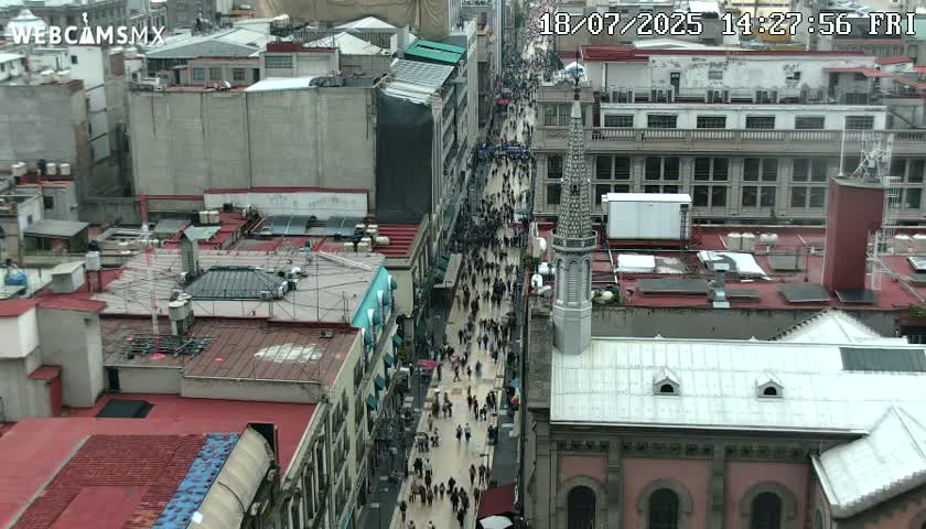 Mexio City, Avenida Francisco I. Madero Avenue  Live Cam - Centro, Ciudad de Mexico, Mexico