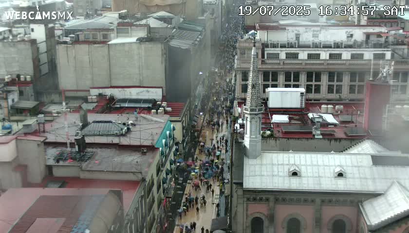 Mexio City, Avenida Francisco I. Madero Avenue  Live Cam - Centro, Ciudad de Mexico, Mexico