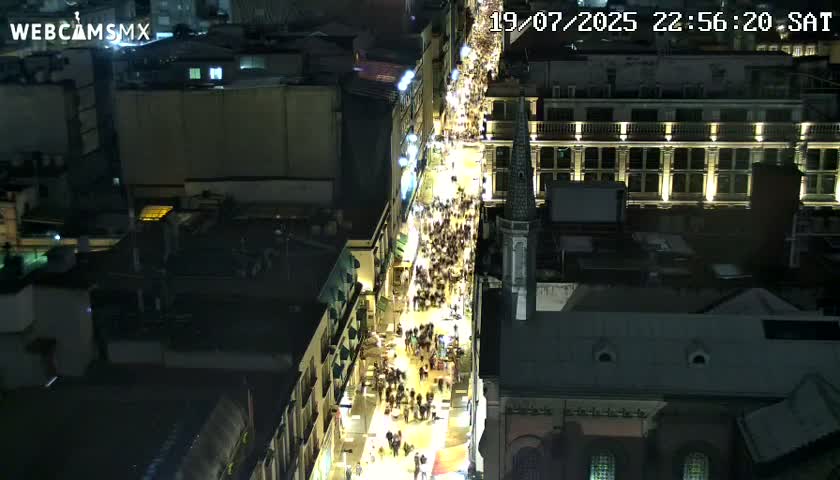 Mexio City, Avenida Francisco I. Madero Avenue  Live Cam - Centro, Ciudad de Mexico, Mexico