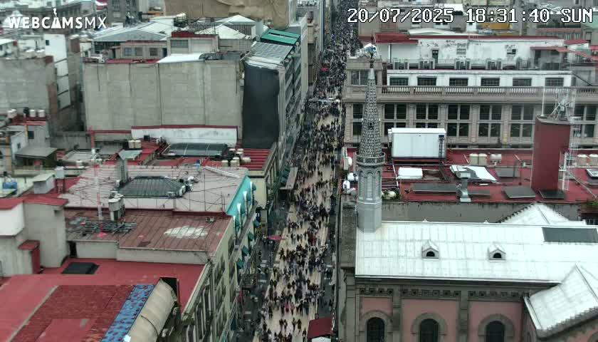Mexio City, Avenida Francisco I. Madero Avenue  Live Cam - Centro, Ciudad de Mexico, Mexico
