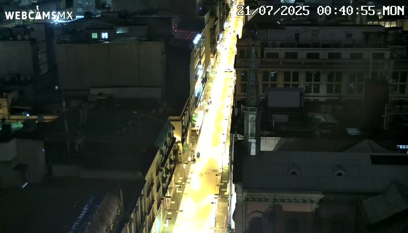 Mexio City, Avenida Francisco I. Madero Avenue  Live Cam - Centro, Ciudad de Mexico, Mexico