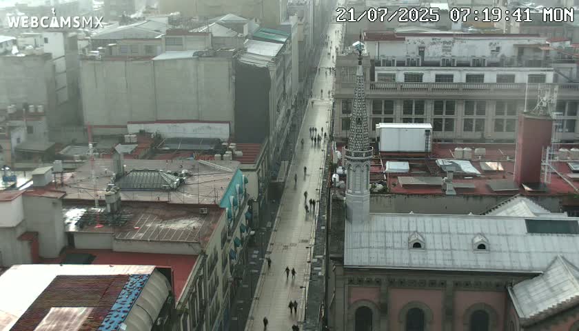 Mexio City, Avenida Francisco I. Madero Avenue  Live Cam - Centro, Ciudad de Mexico, Mexico