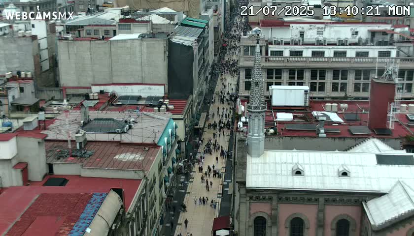 Mexio City, Avenida Francisco I. Madero Avenue  Live Cam - Centro, Ciudad de Mexico, Mexico