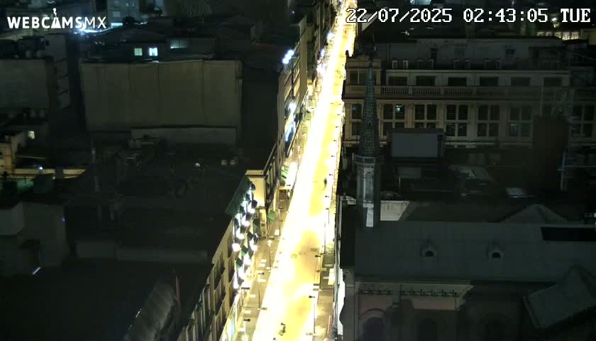 Mexio City, Avenida Francisco I. Madero Avenue  Live Cam - Centro, Ciudad de Mexico, Mexico