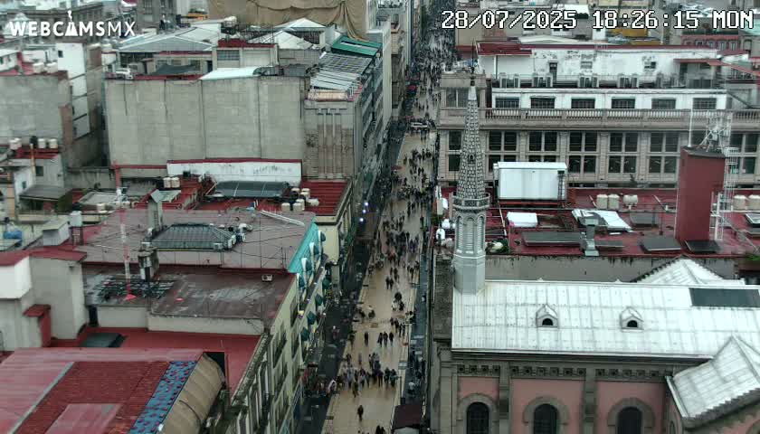 Mexio City, Avenida Francisco I. Madero Avenue  Live Cam - Centro, Ciudad de Mexico, Mexico