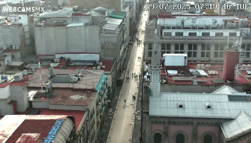 Mexio City, Avenida Francisco I. Madero Avenue  Live Cam - Centro, Ciudad de Mexico, Mexico