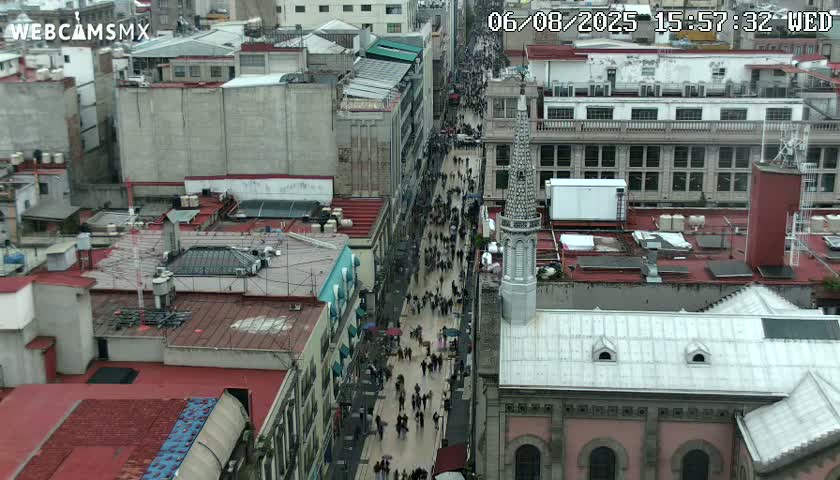Mexio City, Avenida Francisco I. Madero Avenue  Live Cam - Centro, Ciudad de Mexico, Mexico