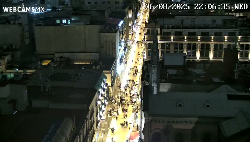 Mexio City, Avenida Francisco I. Madero Avenue  Live Cam - Centro, Ciudad de Mexico, Mexico