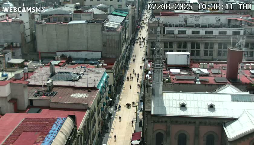 Mexio City, Avenida Francisco I. Madero Avenue  Live Cam - Centro, Ciudad de Mexico, Mexico