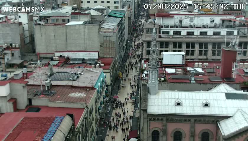 Mexio City, Avenida Francisco I. Madero Avenue  Live Cam - Centro, Ciudad de Mexico, Mexico