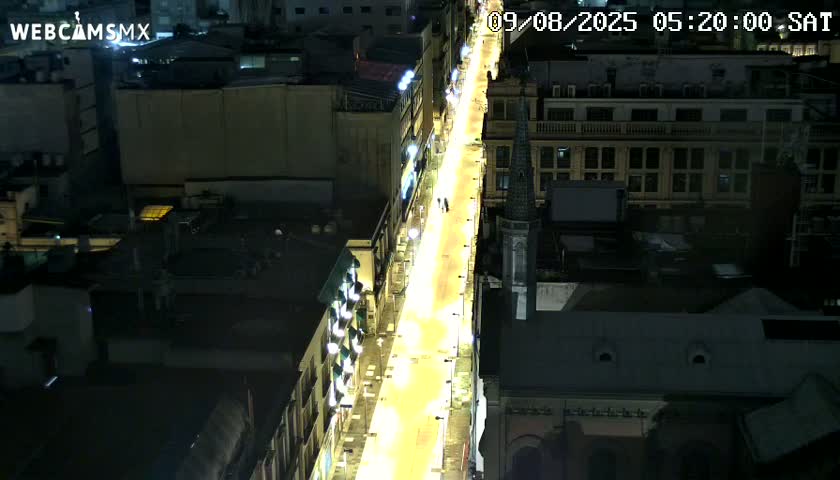 Mexio City, Avenida Francisco I. Madero Avenue  Live Cam - Centro, Ciudad de Mexico, Mexico