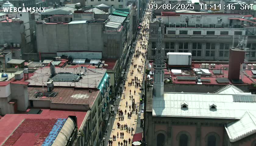 Mexio City, Avenida Francisco I. Madero Avenue  Live Cam - Centro, Ciudad de Mexico, Mexico