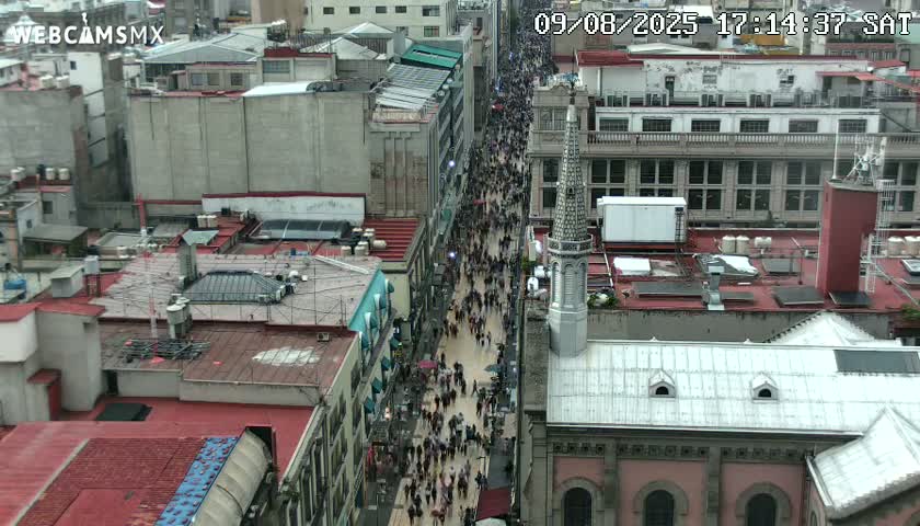 Mexio City, Avenida Francisco I. Madero Avenue  Live Cam - Centro, Ciudad de Mexico, Mexico