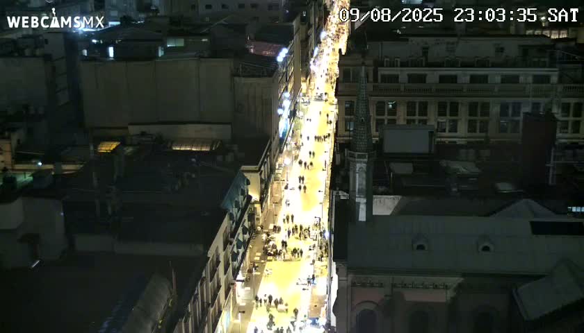 Mexio City, Avenida Francisco I. Madero Avenue  Live Cam - Centro, Ciudad de Mexico, Mexico