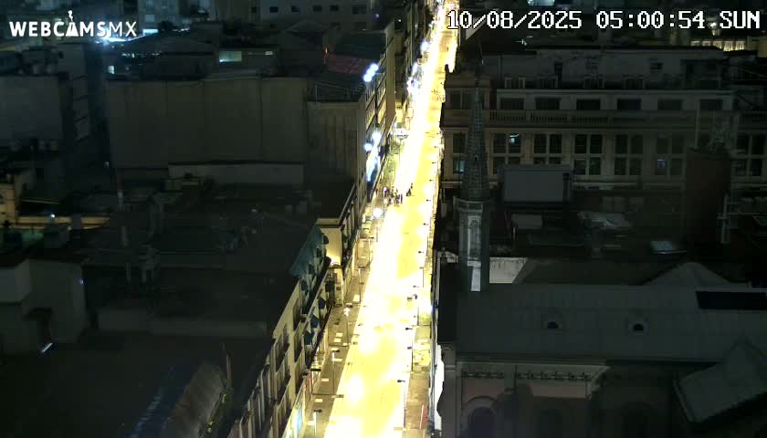 Mexio City, Avenida Francisco I. Madero Avenue  Live Cam - Centro, Ciudad de Mexico, Mexico