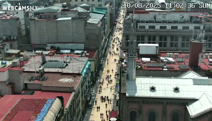 Mexio City, Avenida Francisco I. Madero Avenue  Live Cam - Centro, Ciudad de Mexico, Mexico