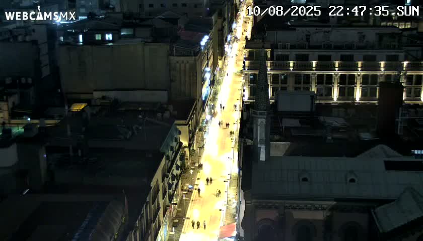 Mexio City, Avenida Francisco I. Madero Avenue  Live Cam - Centro, Ciudad de Mexico, Mexico