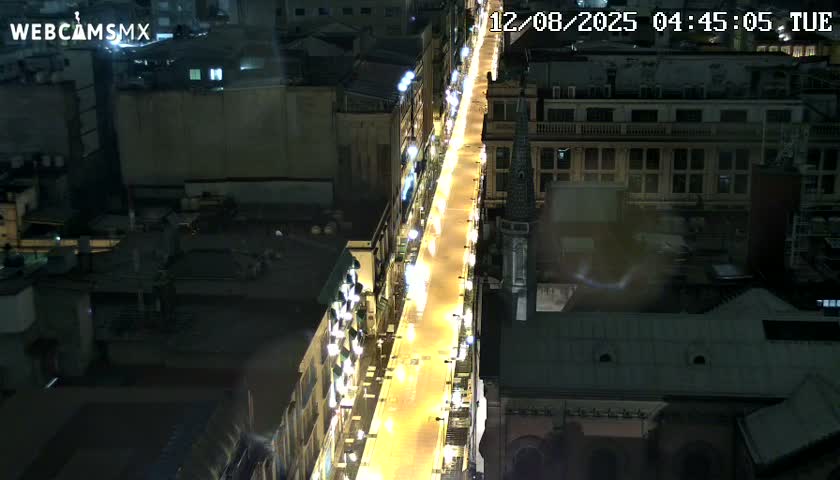 Mexio City, Avenida Francisco I. Madero Avenue  Live Cam - Centro, Ciudad de Mexico, Mexico