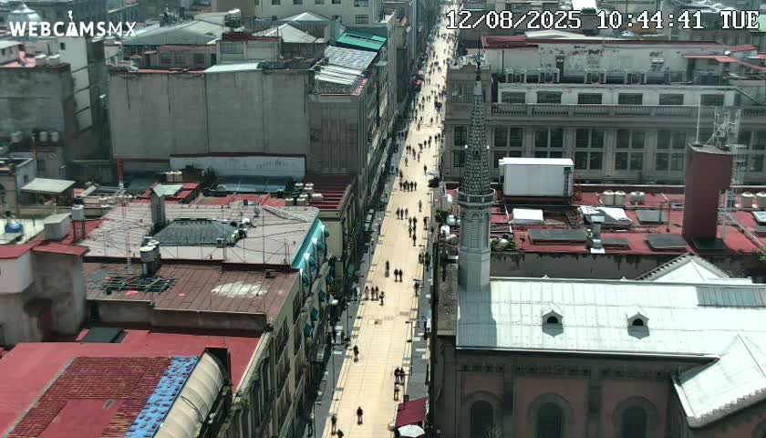 Mexio City, Avenida Francisco I. Madero Avenue  Live Cam - Centro, Ciudad de Mexico, Mexico