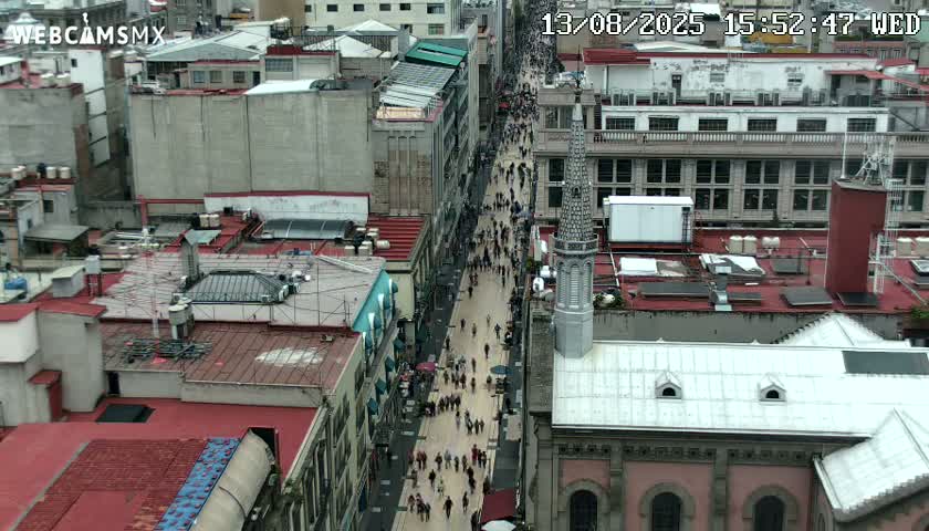 Mexio City, Avenida Francisco I. Madero Avenue  Live Cam - Centro, Ciudad de Mexico, Mexico