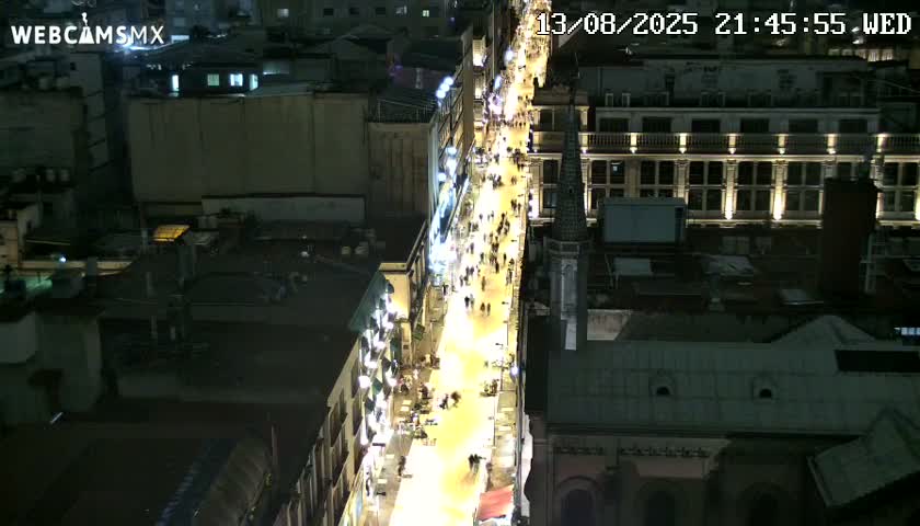 Mexio City, Avenida Francisco I. Madero Avenue  Live Cam - Centro, Ciudad de Mexico, Mexico