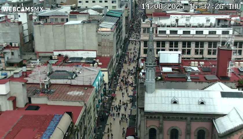 Mexio City, Avenida Francisco I. Madero Avenue  Live Cam - Centro, Ciudad de Mexico, Mexico