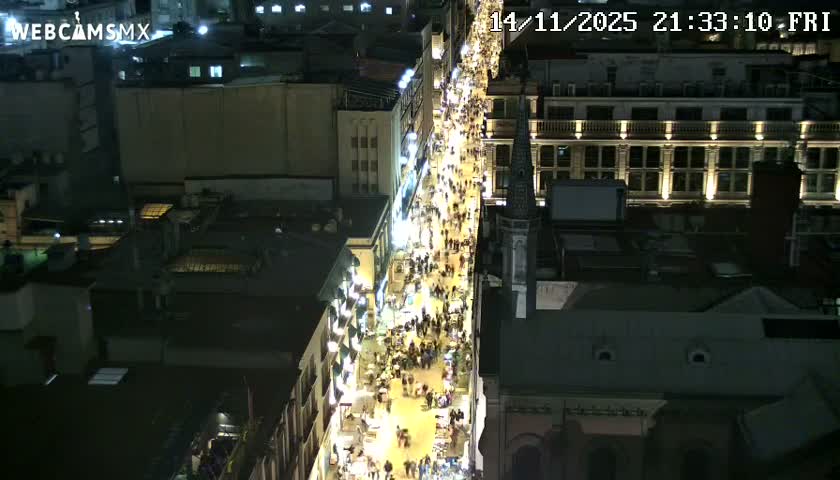 Mexio City, Avenida Francisco I. Madero Avenue  Live Cam - Centro, Ciudad de Mexico, Mexico