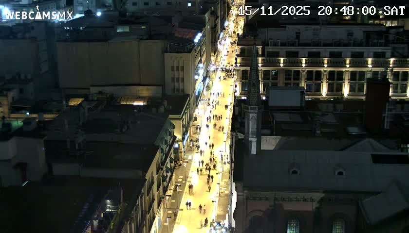 Mexio City, Avenida Francisco I. Madero Avenue  Live Cam - Centro, Ciudad de Mexico, Mexico