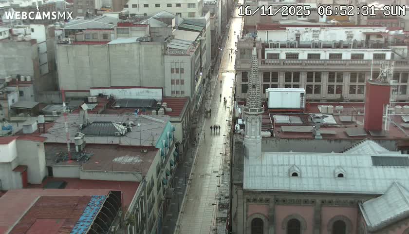 Mexio City, Avenida Francisco I. Madero Avenue  Live Cam - Centro, Ciudad de Mexico, Mexico