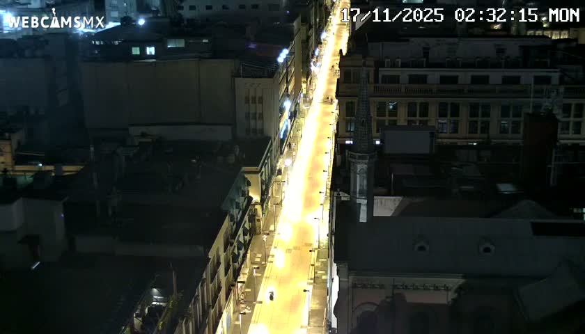 Mexio City, Avenida Francisco I. Madero Avenue  Live Cam - Centro, Ciudad de Mexico, Mexico