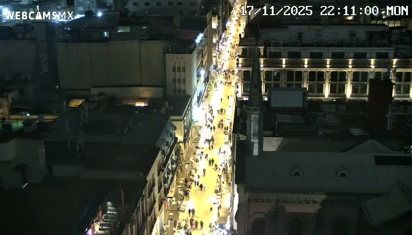 Mexio City, Avenida Francisco I. Madero Avenue  Live Cam - Centro, Ciudad de Mexico, Mexico