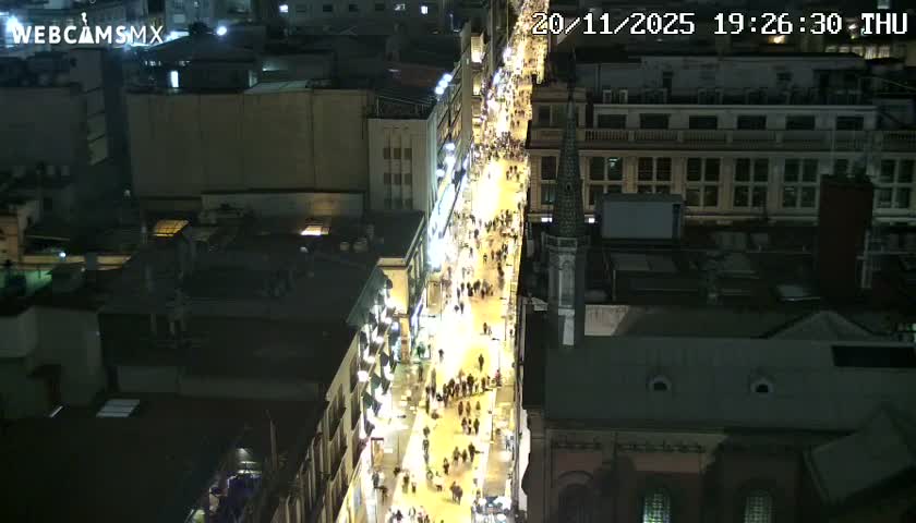 Mexio City, Avenida Francisco I. Madero Avenue  Live Cam - Centro, Ciudad de Mexico, Mexico