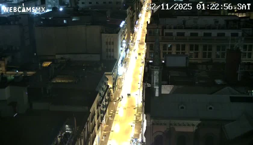 Mexio City, Avenida Francisco I. Madero Avenue  Live Cam - Centro, Ciudad de Mexico, Mexico