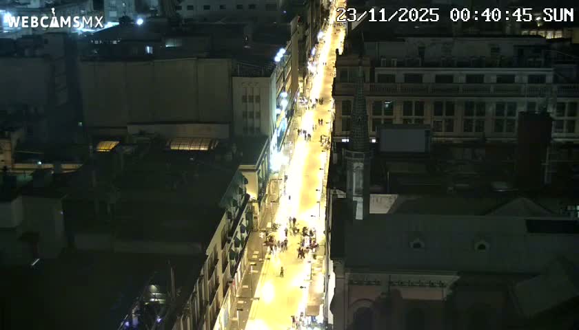 Mexio City, Avenida Francisco I. Madero Avenue  Live Cam - Centro, Ciudad de Mexico, Mexico