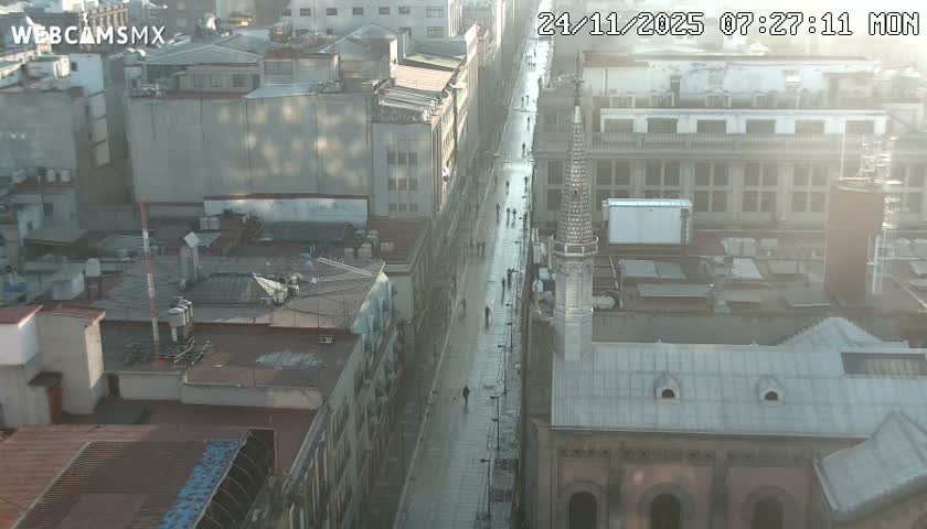 Mexio City, Avenida Francisco I. Madero Avenue  Live Cam - Centro, Ciudad de Mexico, Mexico