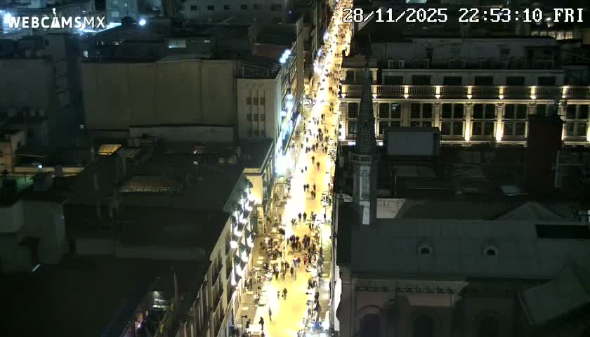 Mexio City, Avenida Francisco I. Madero Avenue  Live Cam - Centro, Ciudad de Mexico, Mexico