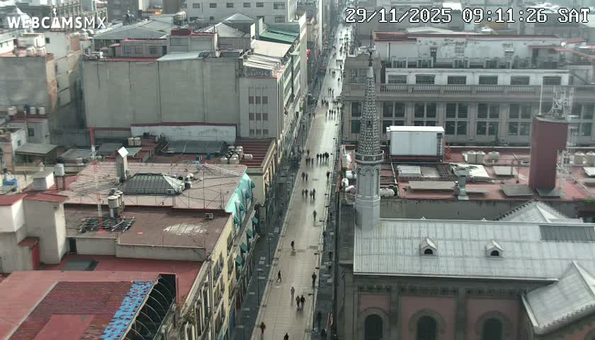 Mexio City, Avenida Francisco I. Madero Avenue  Live Cam - Centro, Ciudad de Mexico, Mexico