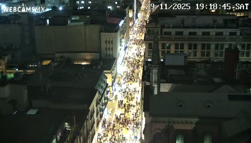Mexio City, Avenida Francisco I. Madero Avenue  Live Cam - Centro, Ciudad de Mexico, Mexico