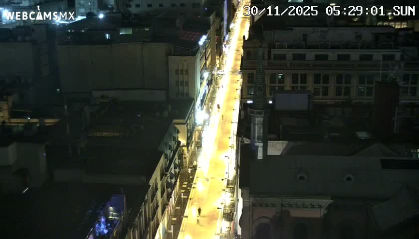Mexio City, Avenida Francisco I. Madero Avenue  Live Cam - Centro, Ciudad de Mexico, Mexico