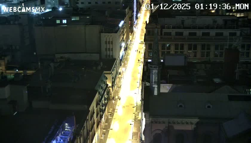 Mexio City, Avenida Francisco I. Madero Avenue  Live Cam - Centro, Ciudad de Mexico, Mexico