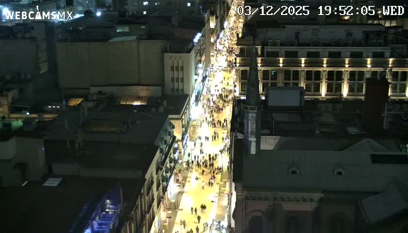 Mexio City, Avenida Francisco I. Madero Avenue  Live Cam - Centro, Ciudad de Mexico, Mexico