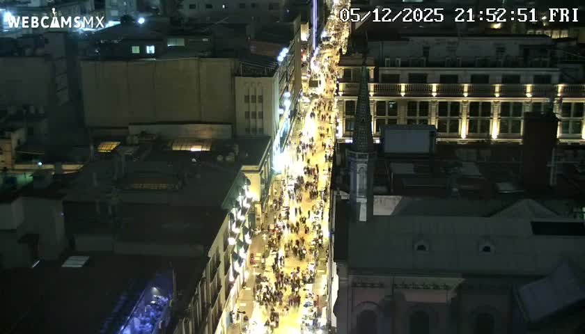 Mexio City, Avenida Francisco I. Madero Avenue  Live Cam - Centro, Ciudad de Mexico, Mexico