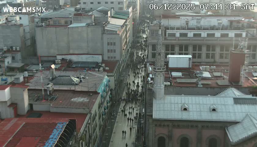 Mexio City, Avenida Francisco I. Madero Avenue  Live Cam - Centro, Ciudad de Mexico, Mexico